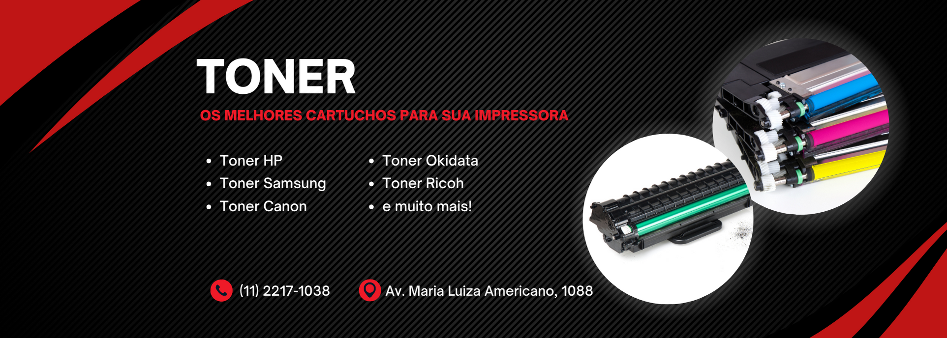 imagem com toners e marcas